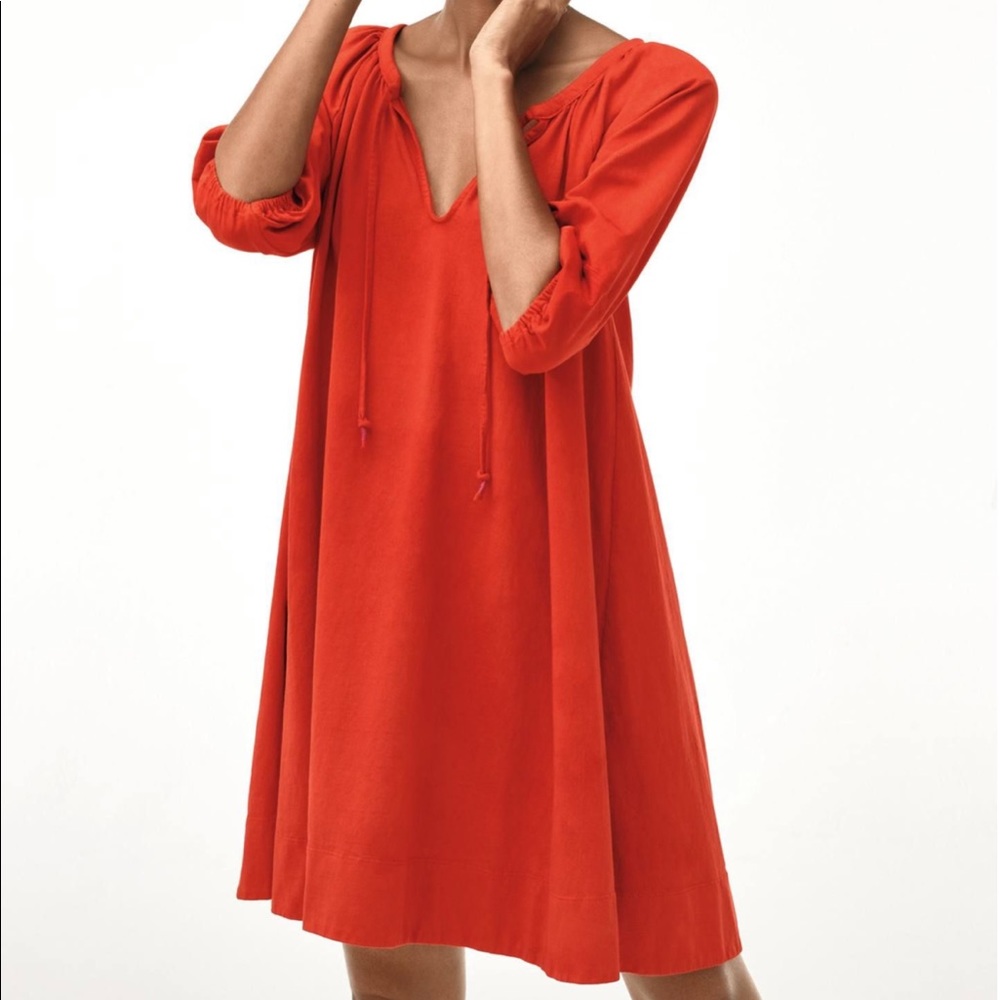 ANTHROPOLOGIE anais orange tunic dress!